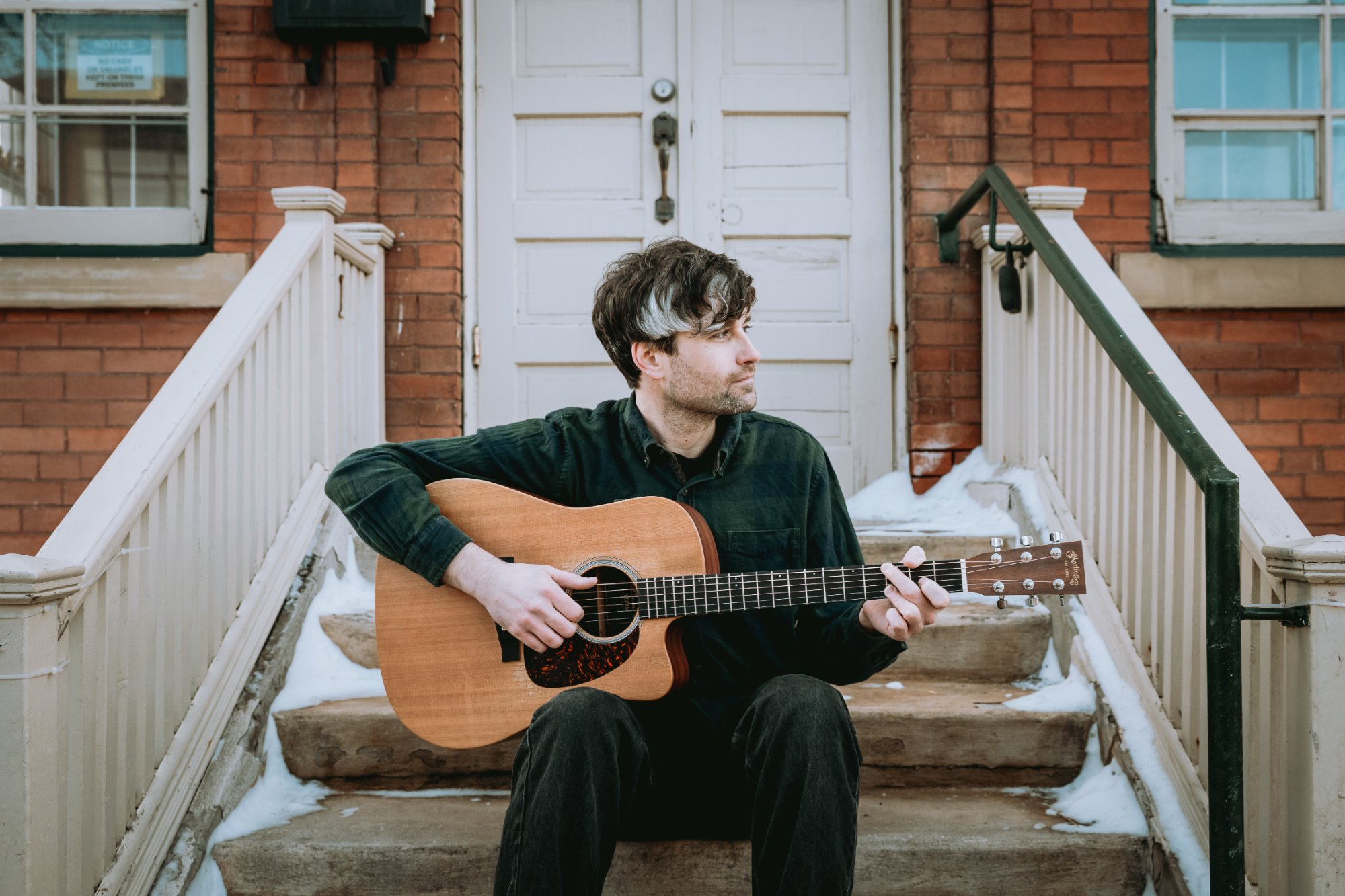 Dan Clayton on steps